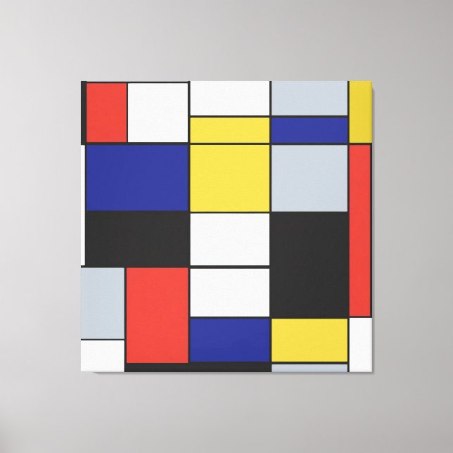 Piet Mondrian - Geometrisch Abstrakt Leinwanddruck (Vorderseite)