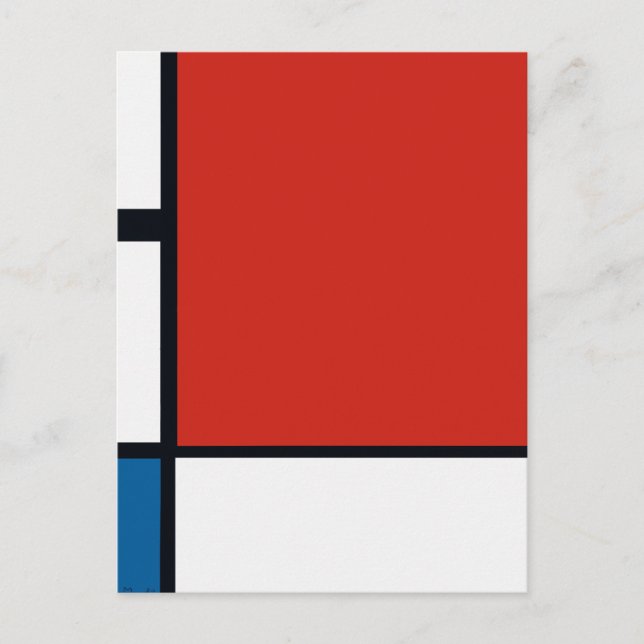 Piet Mondrian - Geometrisch Abstrakt Postkarte (Vorderseite)