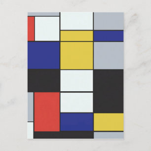 Piet Mondrian - Geometrisch Abstrakt Postkarte