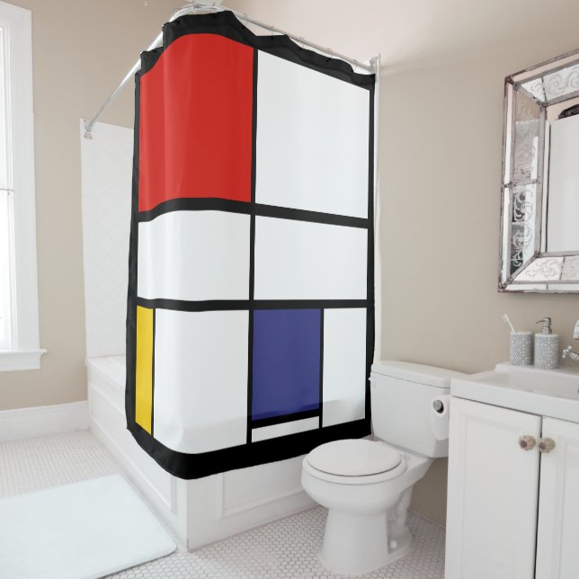 Piet Mondrian, Großkomposition C Duschvorhang (Beispiel)