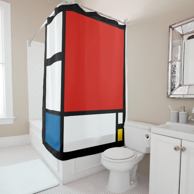 Piet Mondrian, Großkomposition ii Duschvorhang (Beispiel)