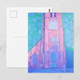Piet Mondrian Kirchturm in Domburg Abstrakte Kunst Postkarte