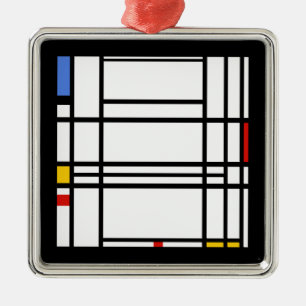 Piet Mondrian, Komposition 10 Ornament Aus Metall