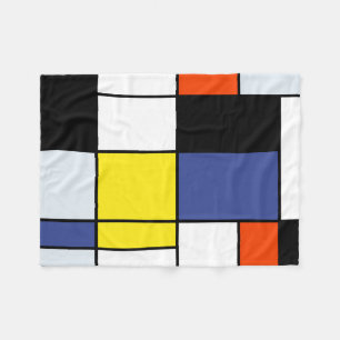 Piet Mondrian Komposition A - Abstrakte Moderne Ku Fleecedecke