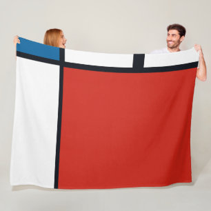 Piet Mondrian - Komposition Geometrisch Abstrakt Fleecedecke