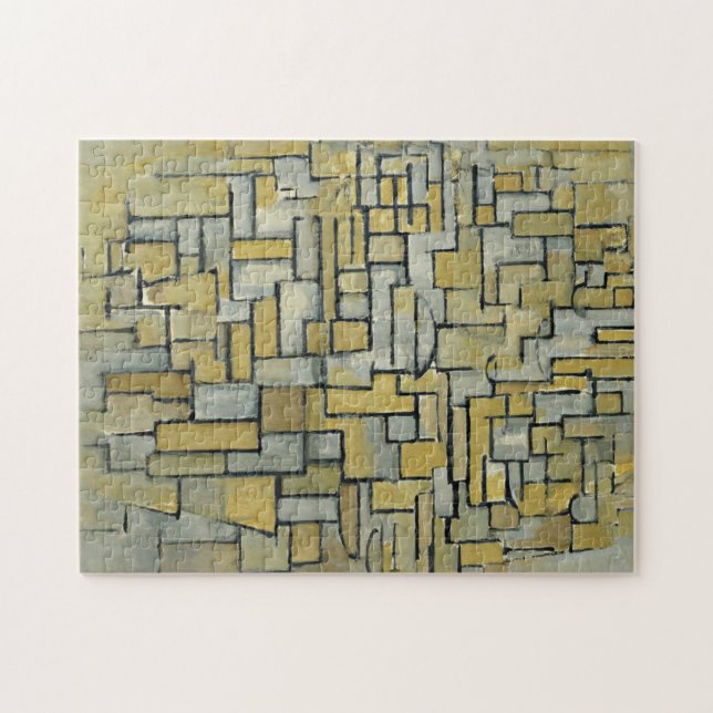 Piet Mondrian Komposition in Braun und Grau (Horizontal)