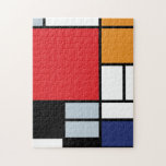 Piet Mondrian - Komposition mit großem rotem Flugz<br><div class="desc">Dieses Öl auf Leinwand aus dem Jahr 1920 zeigt eine Komposition mit schwarzen,  roten,  grauen,  gelben (orangen) und blauen Blöcken in einem Stil,  der als De Stijl oder Neo-Plasticismus bekannt wurde.</div>