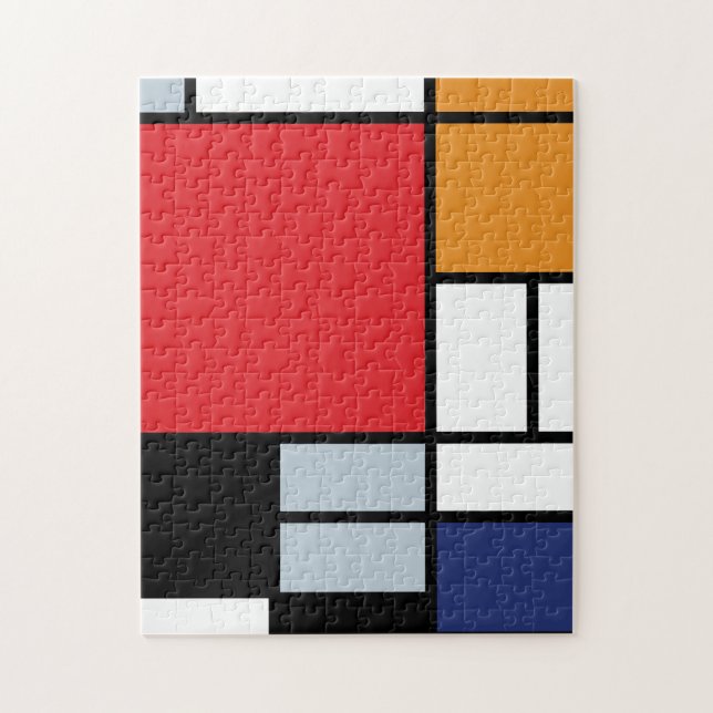 Piet Mondrian - Komposition mit großem rotem Flugz (Vertikal)