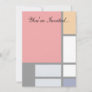 Piet Mondrian - Komposition mit großem rotem Flugz Einladung