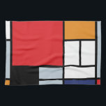Piet Mondrian - Komposition mit großem rotem Flugz Handtuch<br><div class="desc">Dieses Öl auf Leinwand aus dem Jahr 1920 zeigt eine Komposition mit schwarzen,  roten,  grauen,  gelben (orangen) und blauen Blöcken in einem Stil,  der als De Stijl oder Neo-Plasticismus bekannt wurde.</div>