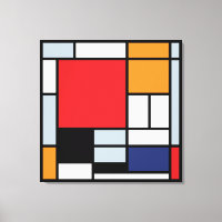 Piet Mondrian - Komposition mit großem rotem Flugz