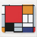 Piet Mondrian - Komposition mit großem rotem Flugz Mousepad<br><div class="desc">Dieses Öl auf Leinwand aus dem Jahr 1920 zeigt eine Komposition mit schwarzen, roten, grauen, gelben (orangen) und blauen Blöcken in einem Stil, der als De Stijl oder Neo-Plasticismus bekannt wurde.</div>