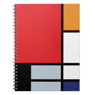 Piet Mondrian - Komposition mit großem rotem Flugz Notizblock