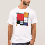 Piet Mondrian - Komposition mit großem rotem Flugz T-Shirt<br><div class="desc">Dieses Öl auf Leinwand aus dem Jahr 1920 zeigt eine Komposition mit schwarzen,  roten,  grauen,  gelben (orangen) und blauen Blöcken in einem Stil,  der als De Stijl oder Neo-Plasticismus bekannt wurde.</div>
