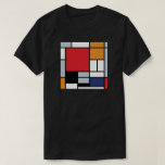 Piet Mondrian - Komposition mit großem rotem Flugz T-Shirt<br><div class="desc">Dieses Öl auf Leinwand aus dem Jahr 1920 zeigt eine Komposition mit schwarzen,  roten,  grauen,  gelben (orangen) und blauen Blöcken in einem Stil,  der als De Stijl oder Neo-Plasticismus bekannt wurde.</div>