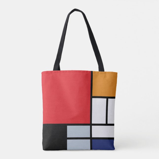 Piet Mondrian - Komposition mit großem rotem Flugz Tasche (Rückseite)