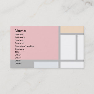 Piet Mondrian - Komposition mit großem rotem Flugz Visitenkarte