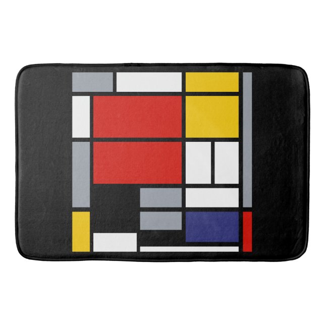 Piet Mondrian, Komposition mit großem rotem Flugze Badematte (Vorderseite)