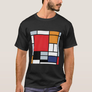 Piet Mondrian Komposition mit großer Mod mit rotem T-Shirt