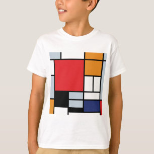 Piet Mondrian - Komposition mit großer roter Fläch T-Shirt