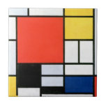 Piet Mondrian Komposition Red Yellow Blue Black Fliese<br><div class="desc">Piet Mondrian's Komposition mit Rot-Gelb-Blau und Schwarz</div>