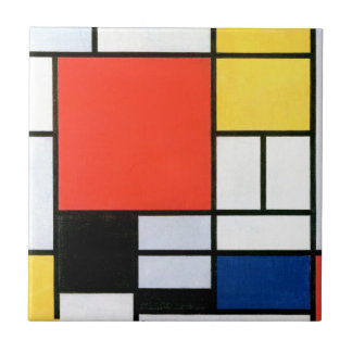 Piet Mondrian Komposition Red Yellow Blue Black Fliese