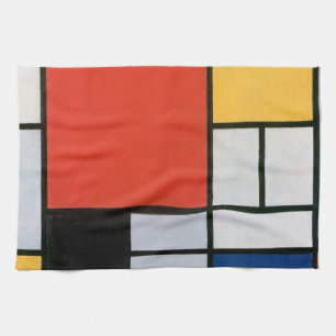 Piet Mondrian Komposition Rot Gelb Blau Druck Geschirrtuch