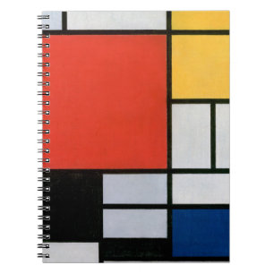 Piet Mondrian Komposition Rot Gelb Blau Druck Notizblock