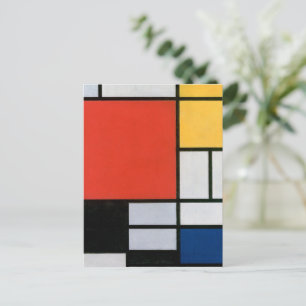 Piet Mondrian Komposition Rot Gelb Blau Druck Postkarte