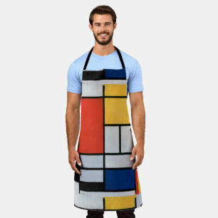 Piet Mondrian Komposition Rot Gelb Blau Druck Schürze