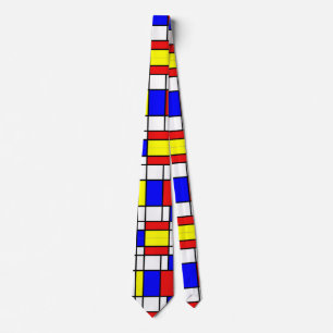 Piet Mondrian-Kunst-Art-moderne helle Farben Krawatte