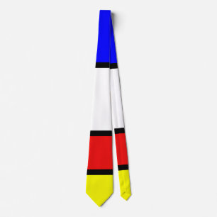 Piet Mondrian-Kunst-Art-moderne helle Farben Krawatte