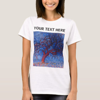 Piet Mondrian L'Arbre Rouge célèbre T-shirt Peintu