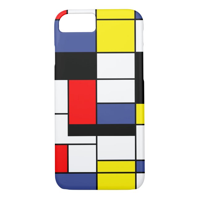 Piet Mondrian Minimalistisch Case-Mate iPhone Hülle (Rückseite)