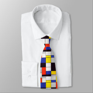 Piet Mondrian moderne abstrakte Kunst Herren Krawa Krawatte