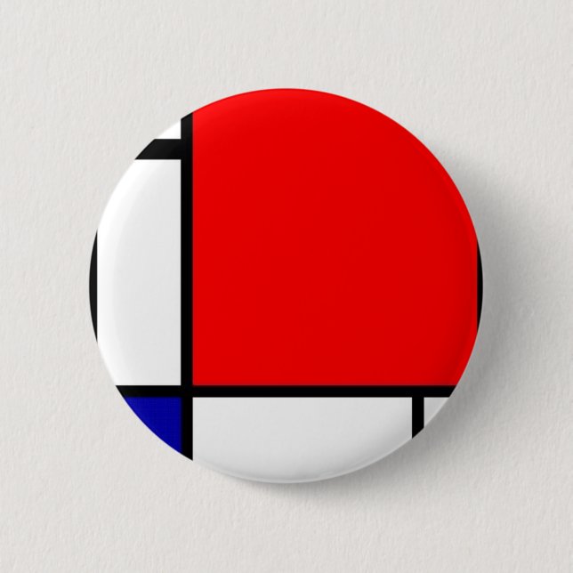 Piet Mondrian - neoplastische Kunst Button (Vorderseite)