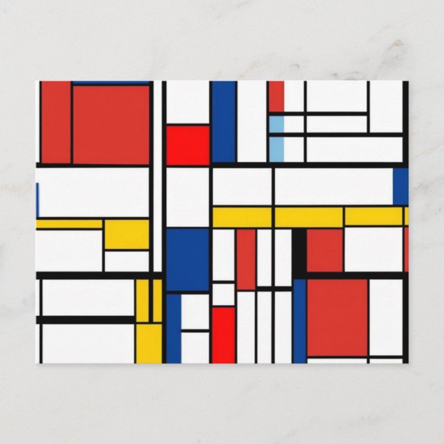 Piet Mondrian Postkarte (Vorderseite)