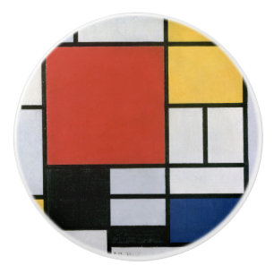 Piet Mondrian Rot Blau Gelb Abstrakt Kunst Keramikknauf