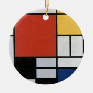 Piet Mondrian Rot Blau Gelb Abstrakte Kunst Keramik Ornament
