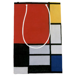 Piet Mondrian Rot Blau Gelb Abstrakte Kunst Mittlere Geschenktüte