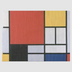 Piet Mondrian Rot Blau Gelb Abstrakte Kunst Seidenpapier