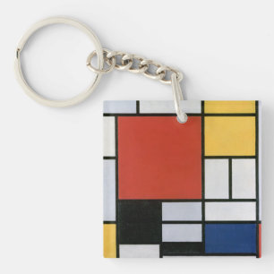 Piet Mondrian Rouge Bleu Jaune Art Abstrait