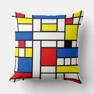 Piet-Mondrian-Stil abstraktes Kunst-Wurfkissen Kissen