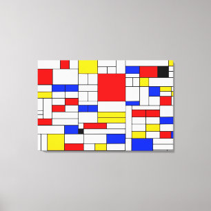 Piet-Mondrian-Stil-Abstraktkunst-Leinwanddruck Leinwanddruck