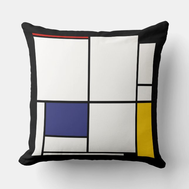Piet Mondrian, Tableau 1 Kissen (Vorderseite)