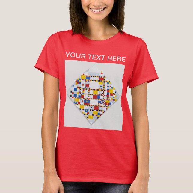 Piet Mondrian Victory Boogie Woogie Red T - Shirt (Vorderseite)