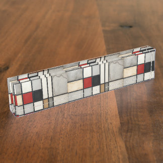 Piet Mondrian Vintag Namensplakette