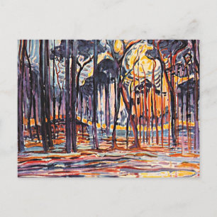Piet Mondrian, Wälder bei Oele, Postkarte
