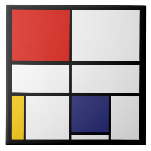 Piet Mondrian, Zusammensetzung C Fliese (Vorderseite)