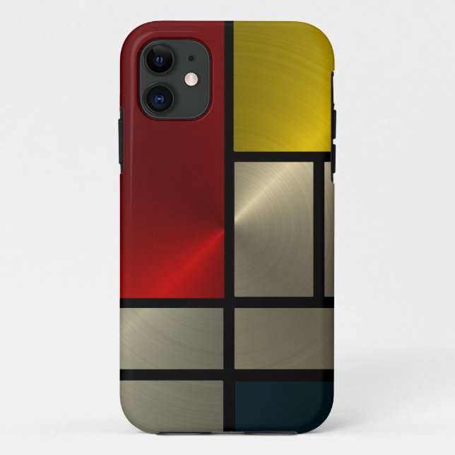 Piet Mondrian-Zusammensetzung (Goldl) Case-Mate iPhone Hülle (Rückseite)